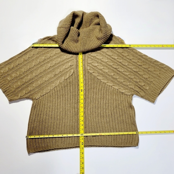 Motto Chunky Golden Brown Cable Knit Cowl Neck Sweater Women's (2X) - Picture 11 of 11